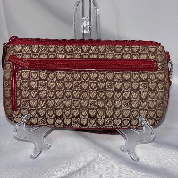 Brighton Brown and Red Designer Wallet Card Organizer Wristlet - Picture 3 of 10